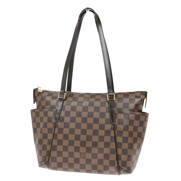 LOUIS VUITTON Logo Totally PM Shoulder Bag Damier Leather Brown N41282 95Y - Picture 1 of 16